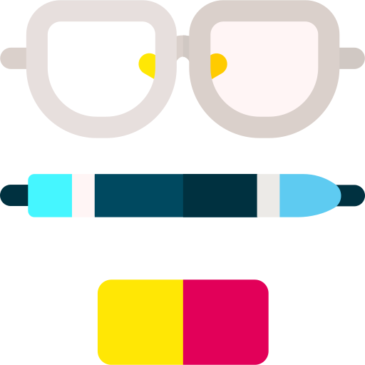 glasses pen eraser